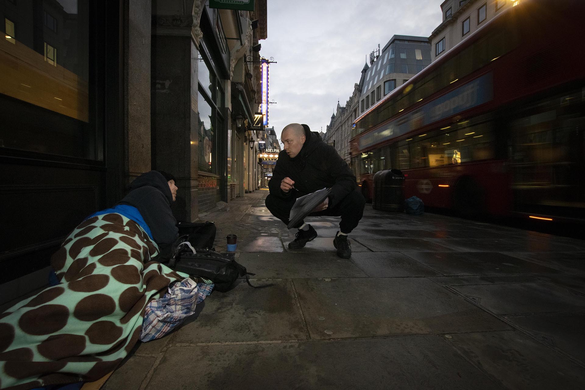 Rough sleeper and outreach worker